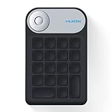 HUION KeyDial KD100 Kabellose Tastatur mit Dial Controller + 18 Benutzerdefinierten Tastaturen, 100h Nutzungsdauer, Tragbare Tastatur für Zeichentablett, PC, Laptop, Mac