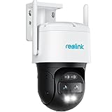 Reolink 4K 8MP PTZ Überwachungskamera Aussen mit Dual-Objektiv, 2,4/5GHz WLAN, Auto-Tracking, Smarte Personen-/Fahrzeug-/Haustiererkennung, 6X Hybrid-Zoom, Farbnachtsicht, 2-Wege-Audio, Trackmix WiFi