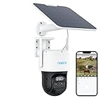 Reolink 3G/4G LTE PTZ Solar Überwachungskamera mit SIM-Kartenslot, Auto-Tracking & Auto-Zoom, Dual-Lens, Akku Kamera Outdoor mit 30m Farbnachtsicht, 2K 4MP, KI-Erkennung, TrackMix LTE+6W Solarpanel