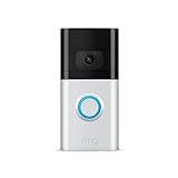 Ring Video-Türklingel 3 Akku (Video Doorbell 3)| Türklingel mit Kamera, HD-Video, WLAN, Bewegungserfassung, Nachtsicht, Schnellwechsel-Akkupack| Video-Türsprechanlage für die Haustür, Alexa-kompatibel
