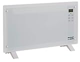 Einhell Glaskonvektor GCH 2000 W (2 Heizstufen bis 2000 Watt, X-Shape Heizelement, Thermostat 15 bis 50 Grad, Touchscreen, LCD-Display, Zeitschalter), Weiß