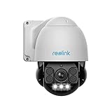 Reolink 4K PTZ PoE Überwachungskamera Aussen mit Spotlight, 360° Schwenk 90° Neige, 5X Optischem Zoom, Auto-Tracking, Personen-/Fahrzeug-/Tiererkennung, Farbnachtsicht, 2-Wege-Audio, RLC-823A