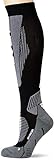 HEAD Unisex-Adult Racer Kneehigh Ski (1 Pack) Skiing Socks, mid Grey/Black, 39/42