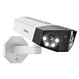 Reolink 4K Dual-Lens überwachungskamera aussen mit 180° Sichtwinkel, Outdoor IP-Kamera, Person/Fahrzeug/Tier-Erkennung, Farb-Nachtsicht, Zwei-Wege-Audio, Wasserdicht, Duo 2 PoE