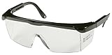 SBS® Schutzbrille | schwarz | verstellbare Bügel | mit optimalen Front- und Seitenschutz | Arbeitsschutzbrille | CE EN166