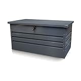 Aufbewahrungsbox für den Garten, aus Metall, Grau 165 x 70 x 62 grau