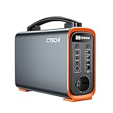 CTECHi Tragbare Powerstation, 240 Wh LiFePO4 Solar Generator mit 200W AC/DC/USB/USB-C, Mobile Stromversorgung für Outdoors, Reise,und Camping