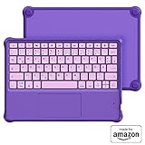 Kabellose Bluetooth-Tastatur „Made for Amazon“ für Kinder, violett, für Fire HD 10 Kids- und Kids Pro-Tablets