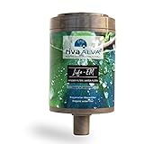 rivaALVA Life-EM Trinkwasserfilter Ersatzkartusche, Blockaktivkohle mit EM Keramik, filtert Schadstoffe wie Chlor, Mikroplastik, Medikamentenrückstände