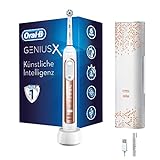Oral-B Genius X Elektrische Zahnbürste/Electric Toothbrush, 6 Putzmodi für Zahnpflege, künstliche Intelligenz und Bluetooth-App, Lade-Reiseetui, Designed by Braun, rosegold