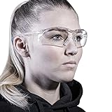 SOLID. federleichte Schutzbrille mit nur 21 Gramm und integriertem Seitenschutz | Arbeitsschutzbrille mit klaren, beschlagfreien, kratzfesten und UV-schützenden Gläsern | Für Männer und Frauen