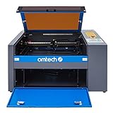 OMTech 50W CO2 Laser Graviermaschine 300 x 500mm Gravurmaschine Laserengraver mit Digitale LCD-Steuerung, USB-Anschluss, Luftpumpe, Rotpunkt-Zeiger für Heimwerker
