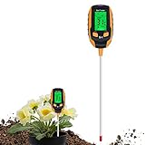 Mcbazel Bodenmessgerät 4-in-1 Bodentest Messgerät mit PH/Temperatur/Feuchtigkeit/Licht für Gartenarbeit, Rasen, Landwirtschaft und Outdoor-Pflanzen