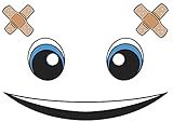 Aufkleber Gesicht Augen für Saugroboter Staubroboter Mähroboter Wischroboter Thermomix Staubsaugerroboter Mülltonnen Deko Sticker Set Roboter (Friendly boy)