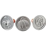 Nordic Ware 1260 Spooky Cast Cookie Stamps, 7,6 cm rund, silber