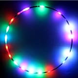 hoopomania LED Hula Hoop mit 25 Leuchten und 7 wechselnden Farben, Durchmesser 90cm