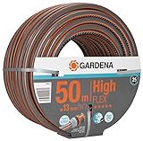 Gardena Comfort HighFLEX Schlauch 13 mm (1/2 Zoll), 50 m: Gartenschlauch mit Power-Grip-Profil, 30 bar Berstdruck, formstabil, UV-beständig, verpackt, Grau/Orange (18069-20)