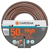 Gardena Comfort HighFLEX Schlauch 13 mm (1/2 Zoll), 50 m: Gartenschlauch mit Power-Grip-Profil, 30 bar Berstdruck, formstabil, UV-beständig, verpackt (18069-20)