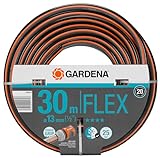 Gardena Comfort FLEX Schlauch 13 mm (1/2 Zoll), 30 m: Formstabiler, flexibler Gartenschlauch mit Power-Grip-Profil, aus hochwertigem Spiralgewebe, 25 bar Berstdruck, ohne Systemteile (18036-20)