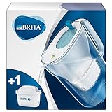 BRITA Wasserfilter Style hellblau inkl. 1 MAXTRA+ Filterkartusche – BRITA Filter in modernem Design zur Reduzierung von Kalk, Chlor & geschmacksstörenden Stoffen, 22 x 10.5 x 24.5 cm