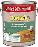Bondex Bangkirai Öl 3 L für 66 m² | Extrem wasserabweisend | Schützt vor Rissbildung und Austrocknung | Atmungsaktiv | matt | Holzöl | Holzschutz
