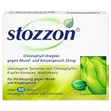 Stozzon Chlorophyll-Dragees 20 mg überzogene Tabletten – Mundgeruch und Körpergeruch wirksam vorbeugen – 100 Dragees