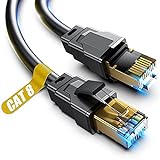 Cat-8-Ethernet-Kabel, 0,5 m, 2 m, 5 m, 6 m, 9 m, 12 m, 15 m, 18 m, 30 m, robustes High-Speed-Internet-Netzwerkkabel, professionelles LAN-Kabel, abgeschirmtes, für Innen- und Außenbereich(2M)
