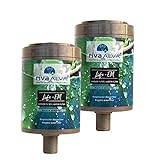 rivaALVA Life-EM Trink-Wasserfilter 2er Set Ersatz-Filter, Blockaktivkohle mit EM Keramik, reduziert Schadstoffe wie Chlor, Mikroplastik, Schwermetalle