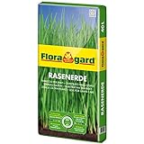 Floragard Rasenerde 40 L • hochwertige Spezialerde • zur Neuanlage, Pflege und Ausbesserung von Rasenflächen • mit dem Naturdünger Guano • mit Quarzsand